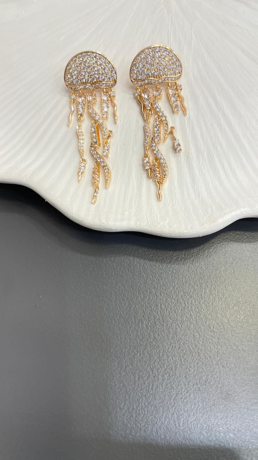 Deniz Anasy Gold Çelik Küpe